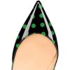 imageFSJ Women Printing Pump Chunky High Crystal Heels Pump Colorful Closed Pointed Toe Bridal Party Dress Shoe Size 415 USGreen Polka Dot