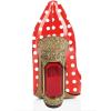 imageFSJ Women Printing Pump Chunky High Crystal Heels Pump Colorful Closed Pointed Toe Bridal Party Dress Shoe Size 415 USRed Polka Dot