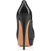 imageFSJ Women Sexy Peep Toe Platform Pumps High Heels Formal Shoes for Office Ladies Size 415 USBlack