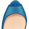 imageFSJ Women Sexy Peep Toe Platform Pumps High Heels Formal Shoes for Office Ladies Size 415 USBlue