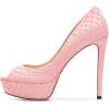 imageFSJ Women Sexy Peep Toe Platform Pumps High Heels Formal Shoes for Office Ladies Size 415 USBlush