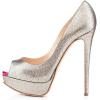 imageFSJ Women Sexy Peep Toe Platform Pumps High Heels Formal Shoes for Office Ladies Size 415 USGlitter