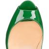 imageFSJ Women Sexy Peep Toe Platform Pumps High Heels Formal Shoes for Office Ladies Size 415 USGreen