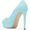 imageFSJ Women Sexy Peep Toe Platform Pumps High Heels Formal Shoes for Office Ladies Size 415 USLight Blue