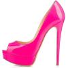 imageFSJ Women Sexy Peep Toe Platform Pumps High Heels Formal Shoes for Office Ladies Size 415 USPink