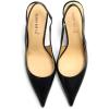 imageFSJ Womens Pointed Toe Stiletto Pumps Chic Slingback High Heels Slip on Ladies Party Office Dress Ladies ShoesBlack