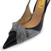 imageFSJ Womens Pointed Toe Stiletto Pumps Chic Slingback High Heels Slip on Ladies Party Office Dress Ladies ShoesBlack Bow