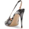 imageFSJ Womens Pointed Toe Stiletto Pumps Chic Slingback High Heels Slip on Ladies Party Office Dress Ladies ShoesBlack Snake