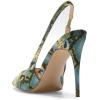 imageFSJ Womens Pointed Toe Stiletto Pumps Chic Slingback High Heels Slip on Ladies Party Office Dress Ladies ShoesGreen Snake
