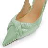 imageFSJ Womens Pointed Toe Stiletto Pumps Chic Slingback High Heels Slip on Ladies Party Office Dress Ladies ShoesLight Green