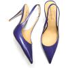imageFSJ Womens Pointed Toe Stiletto Pumps Chic Slingback High Heels Slip on Ladies Party Office Dress Ladies ShoesPurple