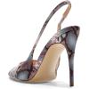 imageFSJ Womens Pointed Toe Stiletto Pumps Chic Slingback High Heels Slip on Ladies Party Office Dress Ladies ShoesPurple Snake