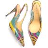 imageFSJ Womens Pointed Toe Stiletto Pumps Chic Slingback High Heels Slip on Ladies Party Office Dress Ladies ShoesQuicksand