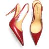 imageFSJ Womens Pointed Toe Stiletto Pumps Chic Slingback High Heels Slip on Ladies Party Office Dress Ladies ShoesRed