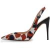 imageFSJ Womens Pointed Toe Stiletto Pumps Chic Slingback High Heels Slip on Ladies Party Office Dress Ladies ShoesSpotty