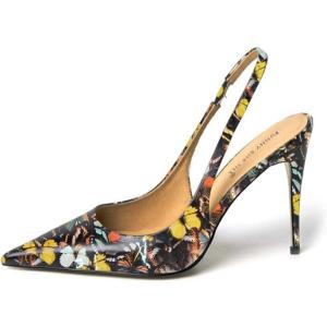 imageFSJ Womens Pointed Toe Stiletto Pumps Chic Slingback High Heels Slip on Ladies Party Office Dress Ladies ShoesButterfly