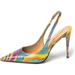 imageFSJ Womens Pointed Toe Stiletto Pumps Chic Slingback High Heels Slip on Ladies Party Office Dress Ladies ShoesQuicksand