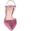 imageFSJ Women Ankle Strap Glitter Sandals Pointed Toe Rhinestone Heels Graceful Shoes Slip On Slingback Dorsay Prom Dress Pumps Size 415 USPink