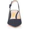 imageFSJ Women Dressy Pointed Toe Pumps Kitten Heel Slingback with Buckle Jeans Ladies Shoes Size 415 USBlack
