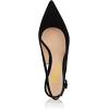 imageFSJ Women Dressy Pointed Toe Pumps Kitten Heel Slingback with Buckle Jeans Ladies Shoes Size 415 USBlacksuede