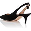 imageFSJ Women Dressy Pointed Toe Pumps Kitten Heel Slingback with Buckle Jeans Ladies Shoes Size 415 USBlacksuede