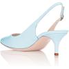 imageFSJ Women Dressy Pointed Toe Pumps Kitten Heel Slingback with Buckle Jeans Ladies Shoes Size 415 USBlue