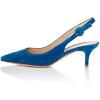 imageFSJ Women Dressy Pointed Toe Pumps Kitten Heel Slingback with Buckle Jeans Ladies Shoes Size 415 USBluesuede