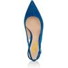 imageFSJ Women Dressy Pointed Toe Pumps Kitten Heel Slingback with Buckle Jeans Ladies Shoes Size 415 USBluesuede