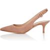 imageFSJ Women Dressy Pointed Toe Pumps Kitten Heel Slingback with Buckle Jeans Ladies Shoes Size 415 USNudesuede