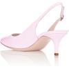 imageFSJ Women Dressy Pointed Toe Pumps Kitten Heel Slingback with Buckle Jeans Ladies Shoes Size 415 USPink