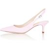 imageFSJ Women Dressy Pointed Toe Pumps Kitten Heel Slingback with Buckle Jeans Ladies Shoes Size 415 USPink