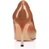 imageFSJ Women Flattering Peep Toe Party Dress Shoes Glossy Patent Stiletto High Heel Pumps Size 415 USBrown Gradient