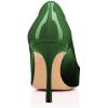 imageFSJ Women Flattering Peep Toe Party Dress Shoes Glossy Patent Stiletto High Heel Pumps Size 415 USEmerald Gradient
