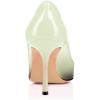 imageFSJ Women Flattering Peep Toe Party Dress Shoes Glossy Patent Stiletto High Heel Pumps Size 415 USGreen Gradient