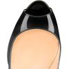 imageFSJ Women Flattering Peep Toe Party Dress Shoes Glossy Patent Stiletto High Heel Pumps Size 415 USGreygradient