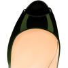 imageFSJ Women Flattering Peep Toe Party Dress Shoes Glossy Patent Stiletto High Heel Pumps Size 415 USHoneydew Gradient