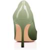 imageFSJ Women Flattering Peep Toe Party Dress Shoes Glossy Patent Stiletto High Heel Pumps Size 415 USHoneydew Gradient
