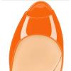 imageFSJ Women Flattering Peep Toe Party Dress Shoes Glossy Patent Stiletto High Heel Pumps Size 415 USOrange