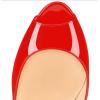 imageFSJ Women Flattering Peep Toe Party Dress Shoes Glossy Patent Stiletto High Heel Pumps Size 415 USRed