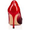 imageFSJ Women Flattering Peep Toe Party Dress Shoes Glossy Patent Stiletto High Heel Pumps Size 415 USRedgradient
