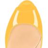 imageFSJ Women Flattering Peep Toe Party Dress Shoes Glossy Patent Stiletto High Heel Pumps Size 415 USYellow