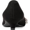 imageFSJ Women Graceful Shiny Bowknot Pointed Toe Flats Low Heel Slip On Casual Daily Walking Ladies Shoes Size 415 USBlack