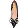 imageFSJ Women Graceful Shiny Bowknot Pointed Toe Flats Low Heel Slip On Casual Daily Walking Ladies Shoes Size 415 USBlack Glitter