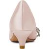 imageFSJ Women Graceful Shiny Bowknot Pointed Toe Flats Low Heel Slip On Casual Daily Walking Ladies Shoes Size 415 USLight Pink