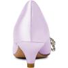 imageFSJ Women Graceful Shiny Bowknot Pointed Toe Flats Low Heel Slip On Casual Daily Walking Ladies Shoes Size 415 USThistle