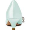 imageFSJ Women Graceful Shiny Bowknot Pointed Toe Flats Low Heel Slip On Casual Daily Walking Ladies Shoes Size 415 USTurquoise