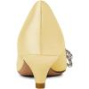 imageFSJ Women Graceful Shiny Bowknot Pointed Toe Flats Low Heel Slip On Casual Daily Walking Ladies Shoes Size 415 USYellow