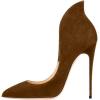 imageFSJ Women Sexy Prom Pointy Toe High Heel Stiletto Pumps Closed Toe Slip On Swallow Tailed Dress Party Shoes 415 USBrown