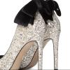 imageFSJ Women Sexy Prom Pointy Toe High Heel Stiletto Pumps Closed Toe Slip On Swallow Tailed Dress Party Shoes 415 USGlitter