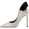 imageFSJ Women Sexy Prom Pointy Toe High Heel Stiletto Pumps Closed Toe Slip On Swallow Tailed Dress Party Shoes 415 USGlitter